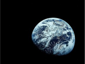 This December 1968 file photo provided by NASA shows Earth as seen from the Apollo 8 spacecraft.