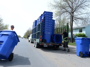 With the implementation of the blue box program, 20 per cent of waste has been diverted from the landfill.