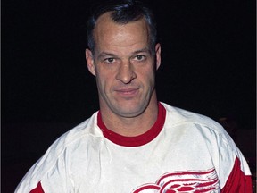 Detroit Red Wings' forward Gordie Howe is shown in a Nov., 1967 file photo. An autographed Gordie Howe jersey, which was set to be raffled off as part of an annual fundraiser, has been stolen from the rink it was supposed to raise money for. THE CANADIAN PRESS/AP ORG XMIT: CPT109