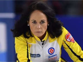 Regina's Michelle Englot, who is skipping Team Manitoba at the Scotties Tournament of Hearts, improved her record to 8-1 with a pair of victories Wednesday in St. Catharines, Ont.