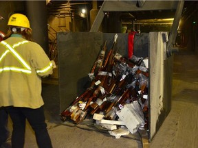 Firearms collected during the Regina Police Service's gun amnesty period were destroyed this week.