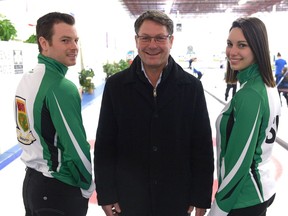 Catlin (left), Jamie and Lorraine Schneider have all won Saskatchewan curling championships.