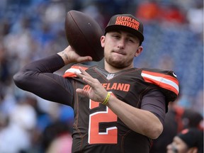 The Saskatchewan Roughriders are denying a report that they worked out former Texas A&M and Cleveland Browns quarterback Johnny Manziel.