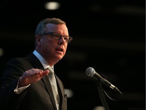 Premier Brad Wall addresses the SUMA convention at TCU Place in Saskatoon on February 6, 2017.