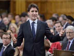 Prime Minister Justin Trudeau answers a question during Question Period in the House of Commons in Ottawa, Wednesday, Feb.8, 2017.