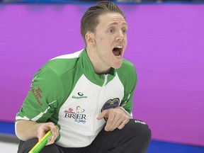 Saskatchewan's Adam Casey won both his matches Sunday at the Brier.