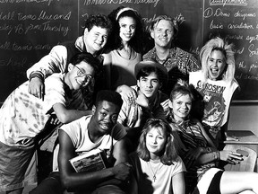 Degrassi High. courtesy of cbc.  (from left in three rows) Darrin Brown (Dwayne) Anais Granofsky (Lucy), Stefan Brogren (Snake), Siluck Saysanasy (Yick), Pat Mastroianni (Joey), Amanda Steptoe (Spike), Dayo Ade (BLT), Stacie Mistysyn (Caitlin), Cathy Keenan (Liz).  BACK IN THE DAYS OF DEGRASSI JUNIOR HIGH: