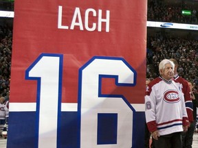 Elmer Lach's jersey was retired by the Montreal Canadiens in 2009.