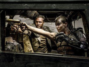 Tom Hardy and Charlize Theron star in Max Max Fury Road.