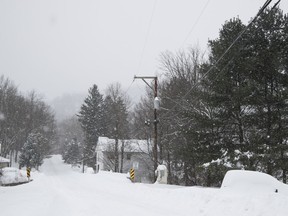 UNION DALE, PA - MARCH 14: Vehicles and road ways remain mostly untouched following heavy snowfalls across the northeast on March 14, 2017 in Union Dale, Pennsylvania.  A blizzard is forecast to bring more than a foot of snow and high winds to up to eight states in the Northeast region, as New York and New Jersey are under a state of emergency.  School districts across the entire region were closed and thousands of flights were canceled.