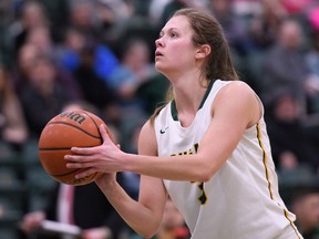 Katie Polischuk, shown in this file photo, was named the University of Regina Cougars' player of the game in her final game of Canadian university women's basketball.