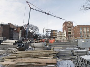 Despite opposition to business development in the area construction work continues on College Avenue Campus. Crews currently working on parts of Darke Hall.