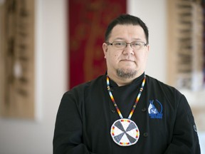 Dickie Yuzicapi, The Sioux Chef, poses for a portrait at the First Nations University of Canada in Regina.