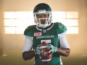 Saskatchewan Roughriders quarterback Kevin Glenn, shown during the TSN shoot at Evraz Place on Tuesday, is back with the Green and White for a third time.