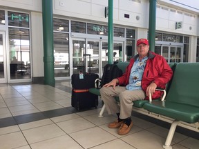 Erich Miller waits at the Saskatchewan Transportation Bus Depot in Regina to take a bus back home to Melville on April 15, 2017. PHOTO ASHLEY ROBINSON