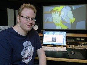 Todd Bryanton, local musician and animator, at Talking Dog Studios in Regina, SK, on Thursday, January 2, 2014.