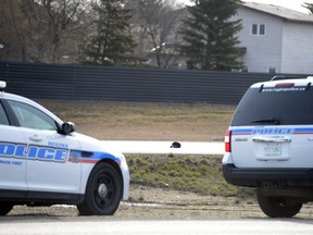 A hat at the site of an accident on the Ring Road just south of Victoria Ave.