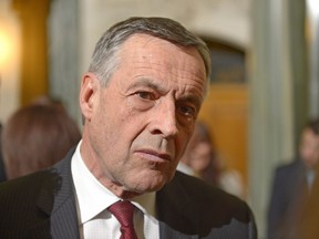 Minister of Education Don Morgan at the Legislative Building on March 22, 2017, the day the provincial budget was presented.