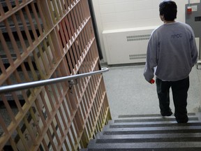 An inmate pictured in the Regina Correctional Centre in 2013. The Justice Ministry is trying some new measures to address overcrowding in its jails.