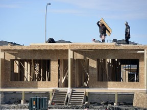 A new home being built in Regina.