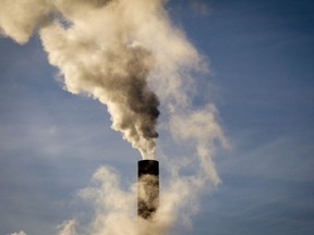 Emissions are released from a smokestack at the Teck Mining Company's zinc and lead smelting and refining complex in Trail, B.C., on Monday November 26, 2012.