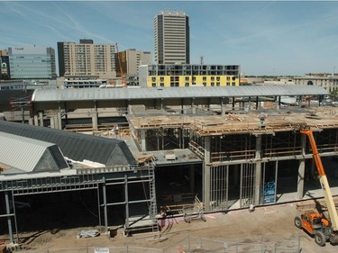 Construction on the 1700 block of Osler Street shows the STC Bus Depot taking shape in 2007.