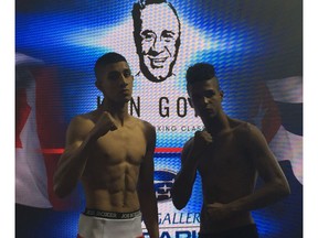 Canada's Eric Basran (left) and Cuba's Maikel Barro are to square off in a 56-kg bout in Friday's Ken Goff Memorial Boxing Classic at the Credit Union EventPlex.