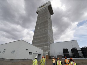 The K3 mine includes a 380-foot headframe that is the tallest structure between Winnipeg and Calgary.