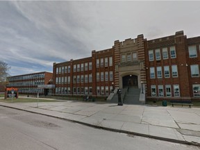 Moose Jaw's Peacock Collegiate, as pictured in Google Streetview.