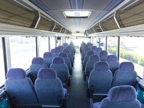 Except for two Leader-Post employees, STC bus driver Walter Kacuiba's bus is empty on the run from Prince Albert to Melfort on May 30, 2017.