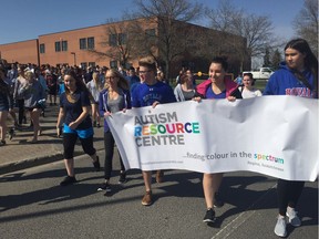 Students from Michael A. Riffel High School led a parade in their community in an effort to raise awareness about the Autism Resource Centre of Regina. Students and staff raised $5,000 for the Centre as part of the 21st annual Wellness Day/Charity Classic.
