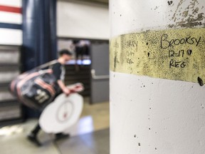 Adam Brooks leaves the Brandt Centre on Tuesday for the final time as a Regina Pats player. After the Pats were eliminated by the Seattle Thunderbirds in Game 6 of the WHL final on Sunday, Brooks and fellow 20-year-olds Chase Harrison and Dawson Leedahl signed their nicknames on a pillar outside the Pats' dressing room.