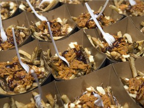 Pulled pork poutine at Mosaic Stadium in Regina.