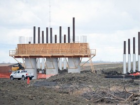 Construction continues on the Regina Bypass south of the city on Highway 6.