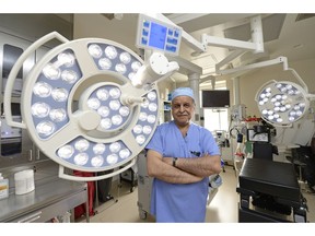 Dr. Mohamed Nanji, president and CEO of Surgical Centres Inc., stands in an operating room at Regina Surgical Centre.