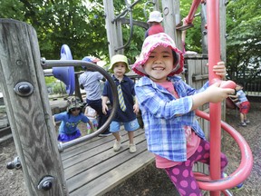 Vancouver, BC: JULY 08, 2015 -- Kids play at the Collingwood Early Learning and Care Centre at the Collingwood Neighborhood House in Vancouver, BC Wednesday, July 8, 2015.

(Photo by Jason Payne/ PNG)
(For story by Tara Carman)