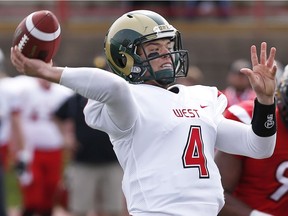 University of Regina Rams quarterback Noah Picton is shown during the East-West Bowl on Saturday in Quebec City.