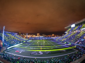The Saskatchewan Roughriders played their final game at the historic Mosaic Stadium on October 29, 2016. Fans bid an emotional farewell to the facility during a post-game ceremony that included a video presentation recapping the team’s history. Mosaic provided the 33,000 fans in attendance with LED wristbands that lit up the night.