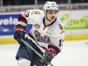 Forward Wyatt Sloboshan is at home awaiting a trade as the Regina Pats seek an offensive upgrade at his 20-year-old spot.