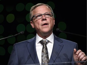 Premier Brad Wall addresses the crowd at the Annual Premier's Dinner at the Credit Union EventPlex in Regina on June 1, 2017.