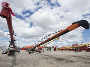 Crews start to set up for next weeks Farm Progress Show at Evraz Place in Regina.