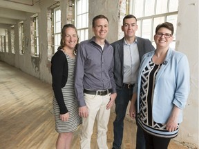 Local & Fresh co-owners (from left) Carla and Tim Shultz, and Andrew and Jennifer Rathwell, are transforming the former Weston Bakery warehouse space.