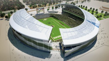 Design concepts for the new Mosaic Stadium in Regina to be built by PCL Construction with design by Texas based HKS Architects. Courtesy City of Regina.