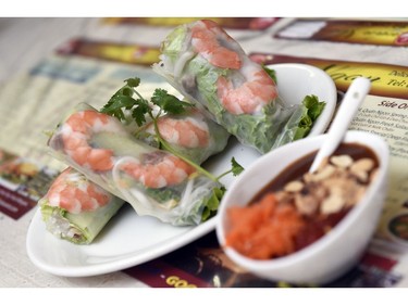 Pork and shrimp fresh rolls at Quan Ngon.