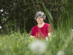 Laura Stewart sits among some native prairie grasses at the Royal Saskatchewan Museum. The Magazine Grand Prix Fellow is writing a four-part series on environmental issues on the Prairies, to be published in Briarpatch Magazine.