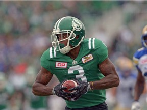 Ricky Collins Jr. was working with the Riders' defensive backs on Monday after spending last year as a receiver.