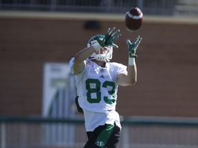 Mitchell Picton makes a catch during Saturday's mock game.