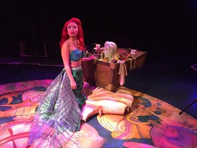 Stephanie Sy stars as Ariel in Globe Theatre's production of The Little Mermaid.