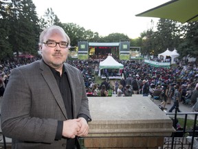 Kevin Tobin, artistic director of the Saskatchewan Jazz Festival, at the Bessborough Gardens in Saskatoon.