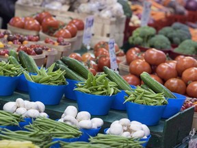 Various vegetables are on display at the Jean Talon Market in Montreal on January 11, 2016. The federal government is moving to update the Canada Food Guide with more current nutrition recommendations.